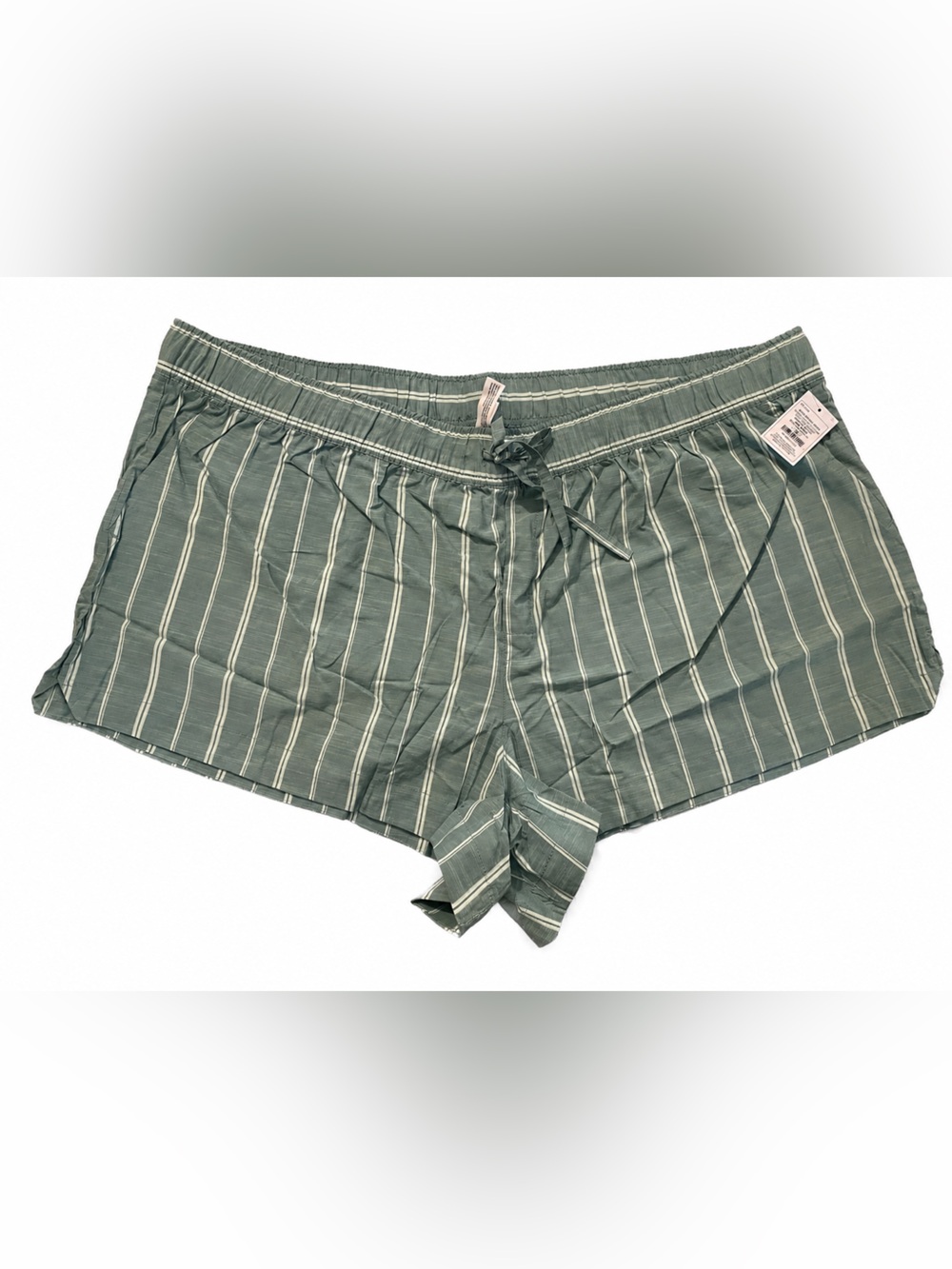 Auden Green Striped Drawstring Kids Shorts